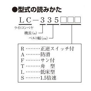 軽コン LC-335RL (平ベルト低床逆転付きタイプ) 機長3m×幅35cm 軽コン LC-335RL (平ベルト低床逆転付きタイプ) 機長3m×幅35cm