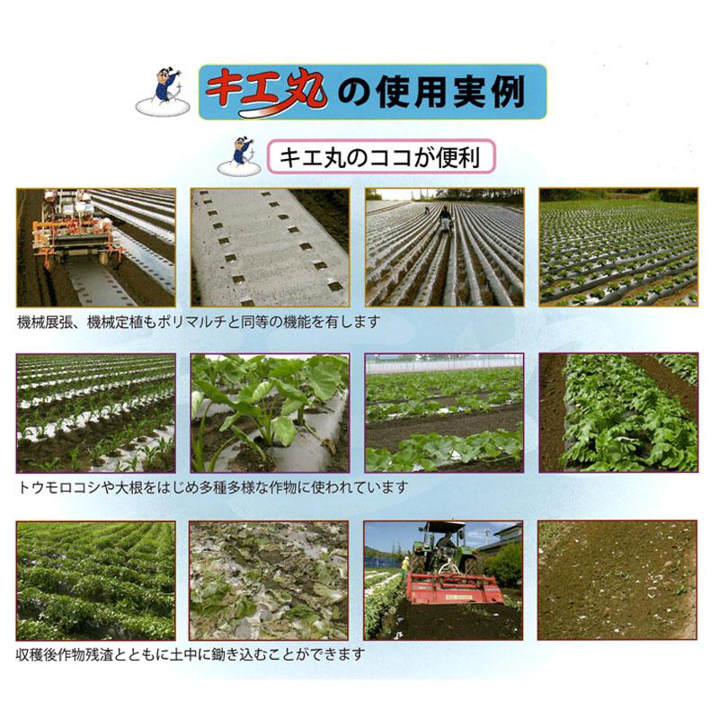 生分解性マルチフィルム キエ丸 黒 0.018mm×95cm×200m 消えるマルチ
