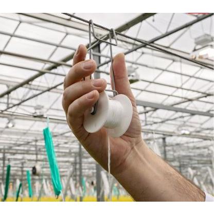 パスカル トマト誘引フック ローラーフック 白　32m　300個 50個セット 白・黒選択) パスカル トマト誘引フック ローラーフック