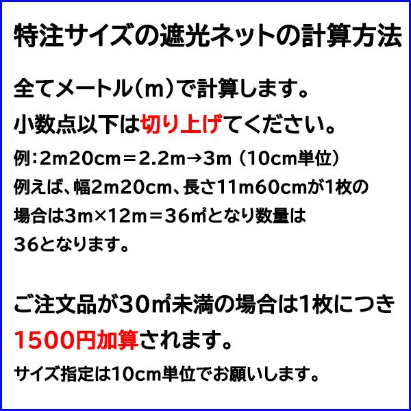 ダイオ (個人宅配送不可) 特注サイズ 縁付ハトメ加工 遮光ネット 黒