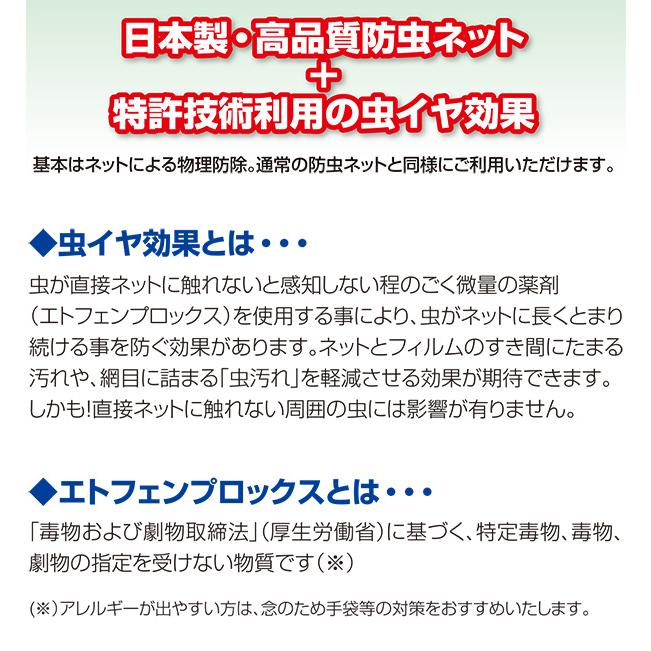 (幅210cm×長さ100m)　虫バリア　GK-2900　防除ネット　ハウス専用防虫ネット　サンシャイン　ダイオ　グリーン　原反　イノベックス
