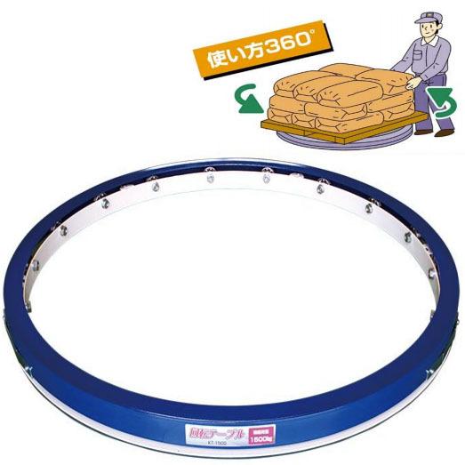 パレット回転テーブル　KT1500  積載重量1500kg 回転テーブル KT-1500 パレット用 回転台 (らく丸 対当品) : ザ