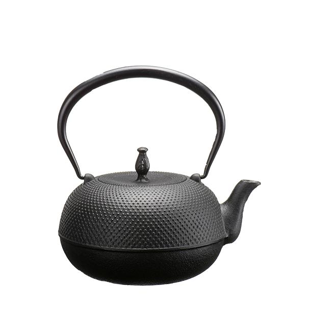 及源鋳造 (正規品 特選国産品) (鉄瓶+瓶敷 2点セット) 鉄瓶 観月アラレ