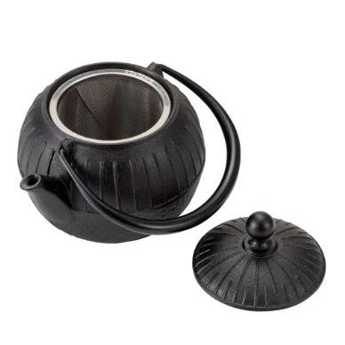 及源鋳造 (正規品 特選国産品) 南部鉄器 鉄急須 千草 黒 0.25l E