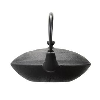 及源鋳造 (正規品 特選国産品) 南部鉄器 鉄急須 平形糸目 0.2l E-159-S