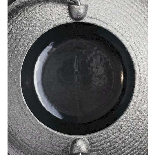 及源鋳造 (正規品 特選国産品) 南部鉄器 鉄急須 平形糸目 0.2l E-159-S
