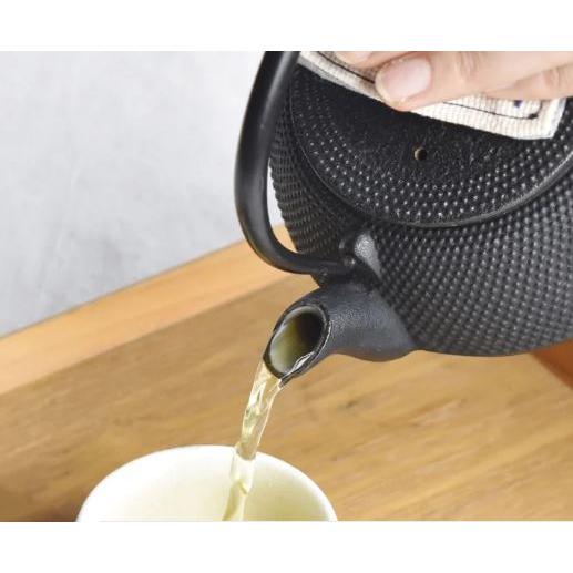 及源鋳造 (正規品 特選国産品) 南部鉄器 鉄急須 まろみアラレ 0.65l