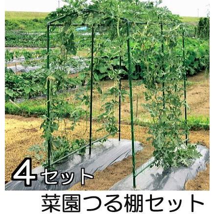 4台セット) 菜園 つる棚セット TDS-1.8 第一ビニール (個人宅不可 法人