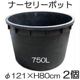 2個セット) ナーセリーポット 大サイズ 750L RPφ121×H80cm 底穴の有無