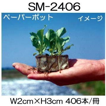 (200冊入) ニッテン ペーパーポット SM2406 406本付 レタス、サラダ菜、チンゲンサイ、花卉類に 日本甜菜製糖 |法人・個人事業者向け