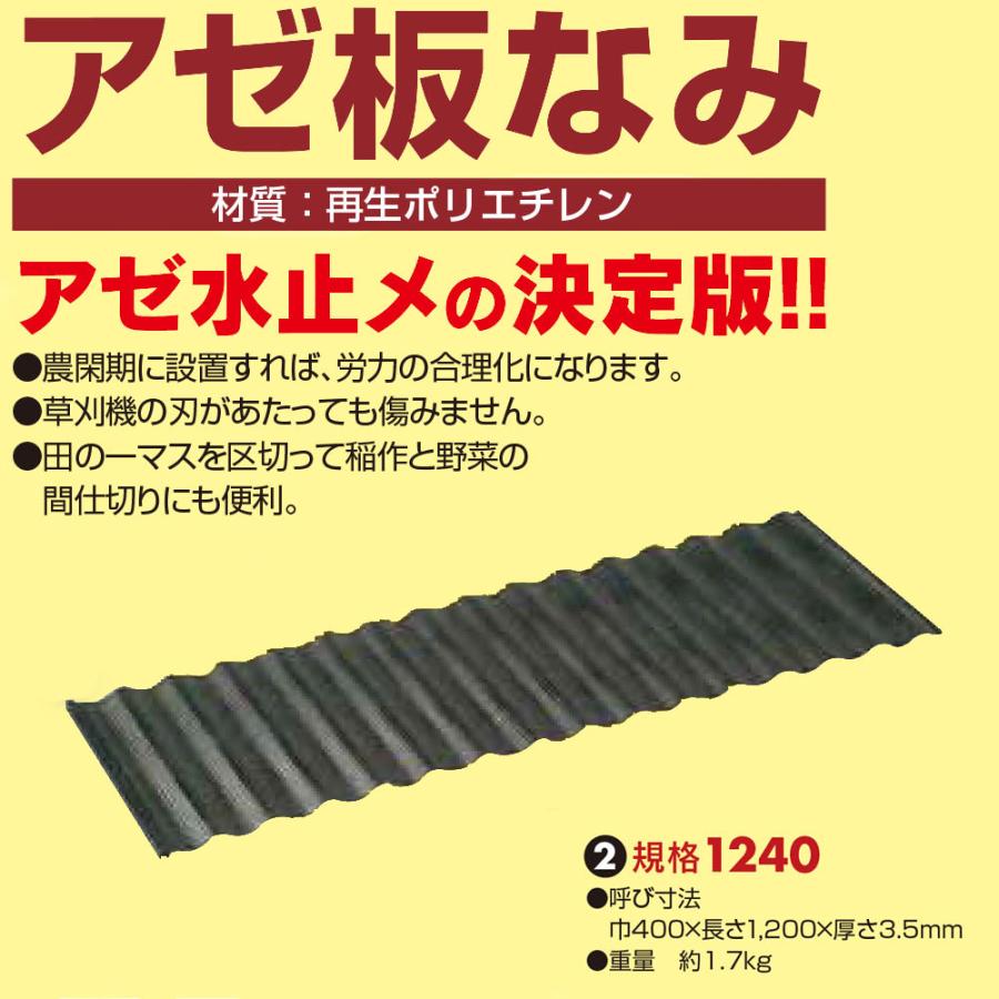 40枚組特価 法人個人選択) アゼ板なみ 規格1240 1200mm×H400mm 厚み3.5