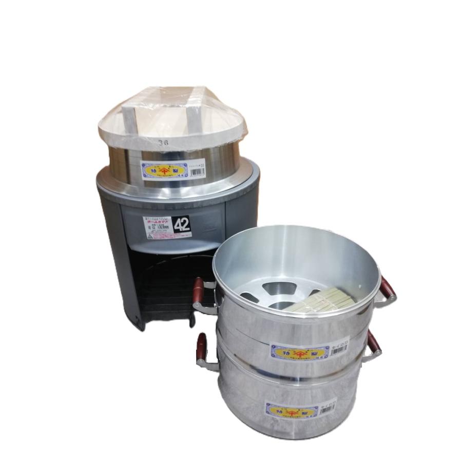 徳用5点セット) ホームカマド42cm HK-42S 羽釜33cm 長生セイロ(公徳