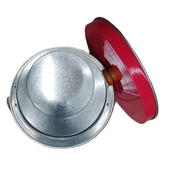トタン丸型米びつ TMK-6R 6kg入 ルビーレッド (4升) 米缶 貯米器 丸缶