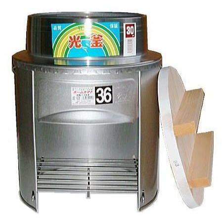 徳用3点セット) ホームカマド36cm HK-36S 羽釜33cm 釜蓋36cm付 <br