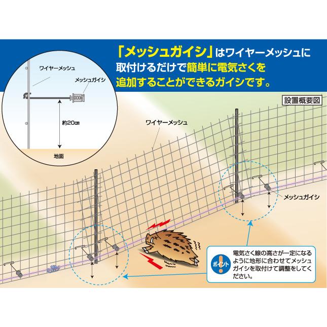 50個セット) メッシュガイシ R200 (329) 直径約4〜6mmのワイヤー