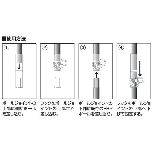 50組セット) 20mm×60cmジョイントセット (286) (連結ポール50本