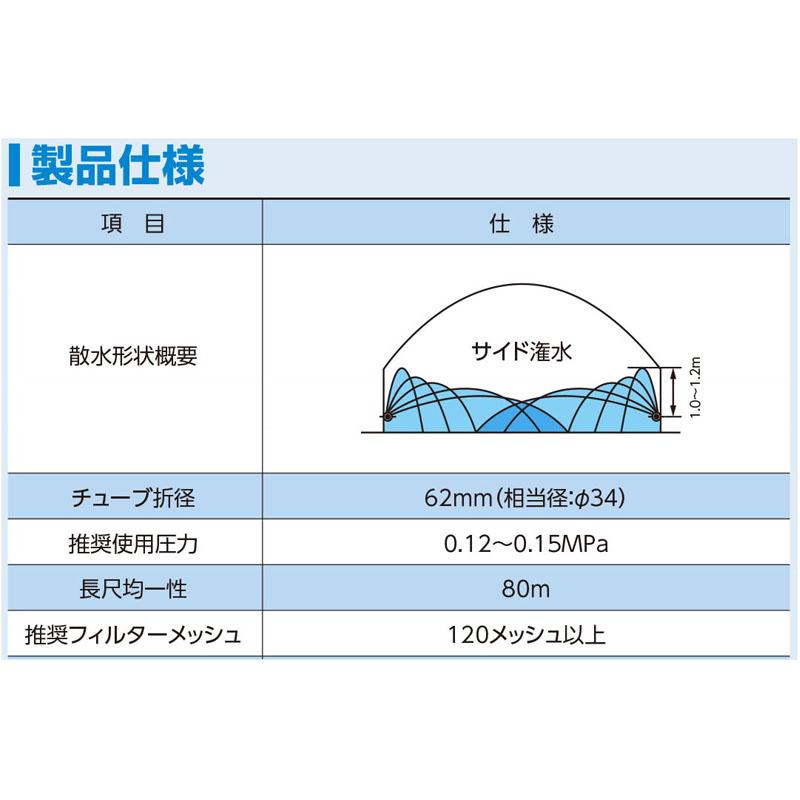110m巻) サイド灌水ホース ミストエース S54 110m巻×1 (サイド