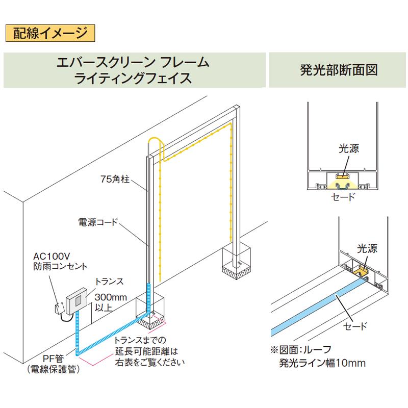 タカショー エバースクリーン フレーム ライティングフェイス