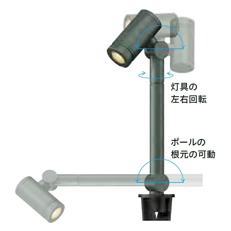 タカショー 12V 24V DIA-30 ポールスポットライト H200 ダブル