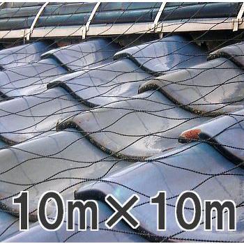 国産品 強力タイプ) 屋根瓦飛散防止ネット 100号 10m×10m 48畳 (防災