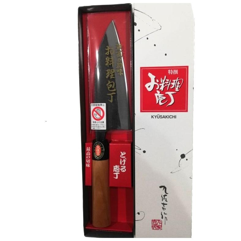 特選国産品 三年間保証) 九佐吉 厚出刃包丁 165mm (両刃) 桜柄 (箱入