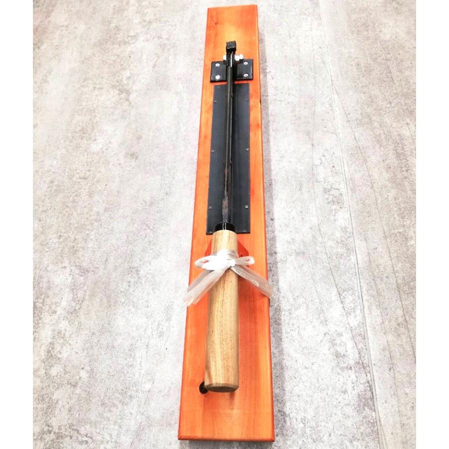 特製 九州型 押切り 刃渡400mm 全長900mm 木柄210mm (押切器 押し切り