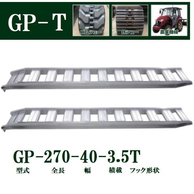 2本セット) 昭和ブリッジ GP-270-40-3.5T 軽量 アルミブリッジ 