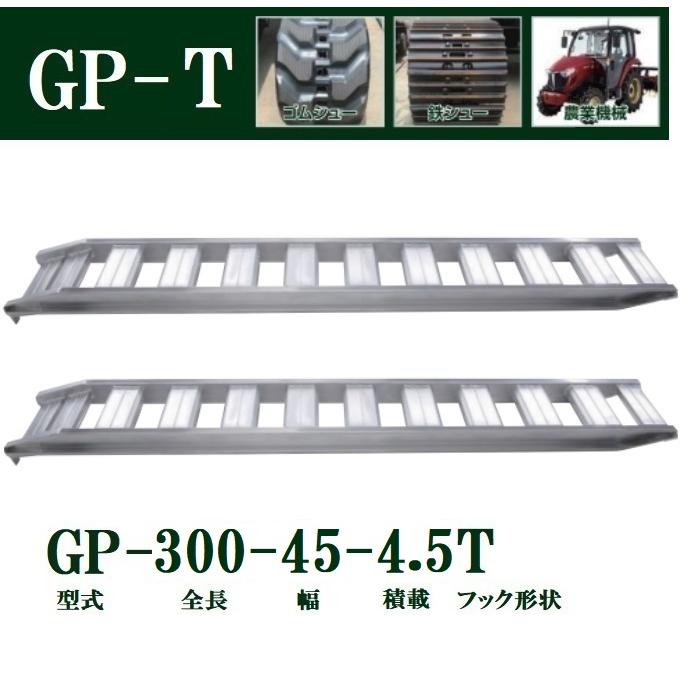 2本セット) 昭和ブリッジ GP-300-45-4.5T 軽量 アルミブリッジ