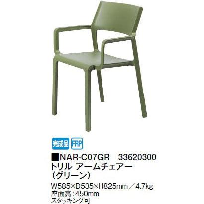タカショー トリル アームチェアー グリーン NAR-C07GR 33620300 : ザ