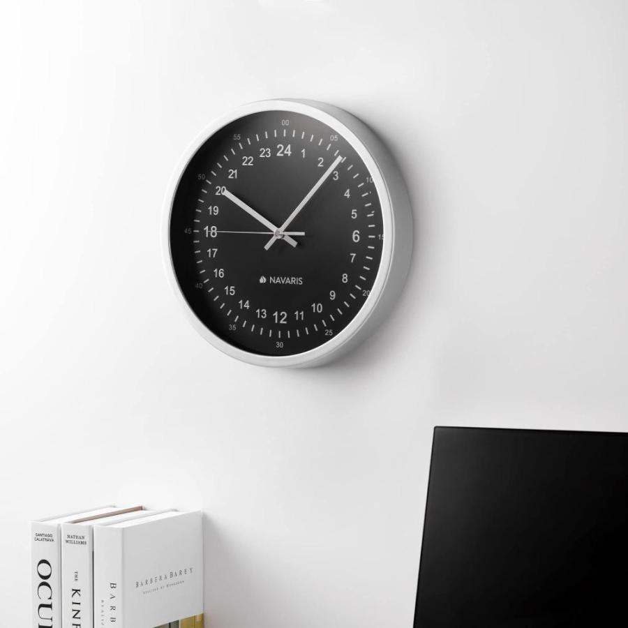 Navaris 24時間壁掛け時計 - 11.8インチ アナログ ミリタリー Navaris 24時間壁掛け時計 - 11.8インチ アナログ ミリタリー