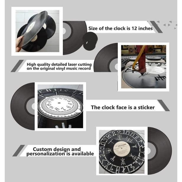 WEB限定 Vinyl Record 12´ Handmade Handball Sport Wall Clock， Handball Art， Handball