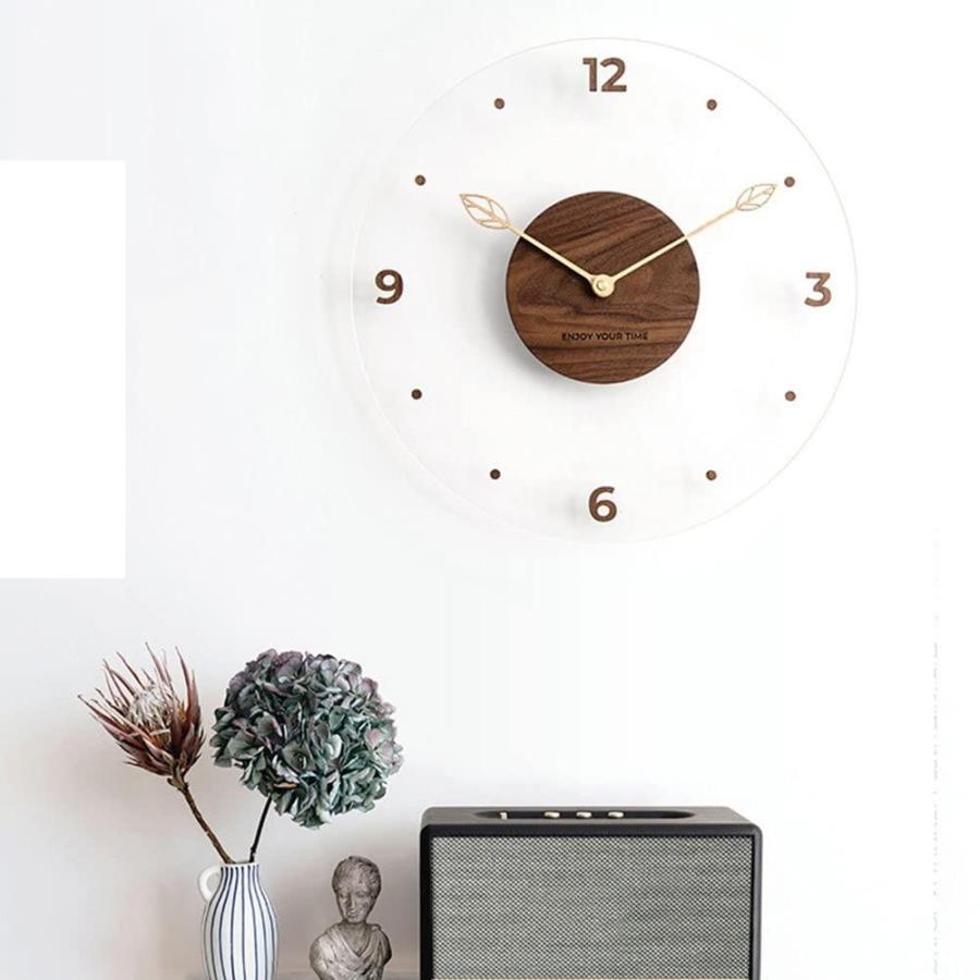 Wall Clocks Modern Design Silent Wood Wall Clock Stickers for Home Living R｜tactshop｜05
