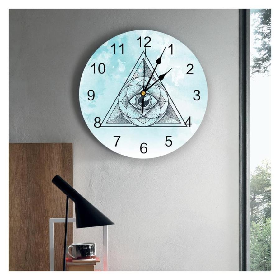 【即発送可能】 TBUDAR Wall Clock Decorative Wall Clock Sacred Geometry Silent Digital Cloc