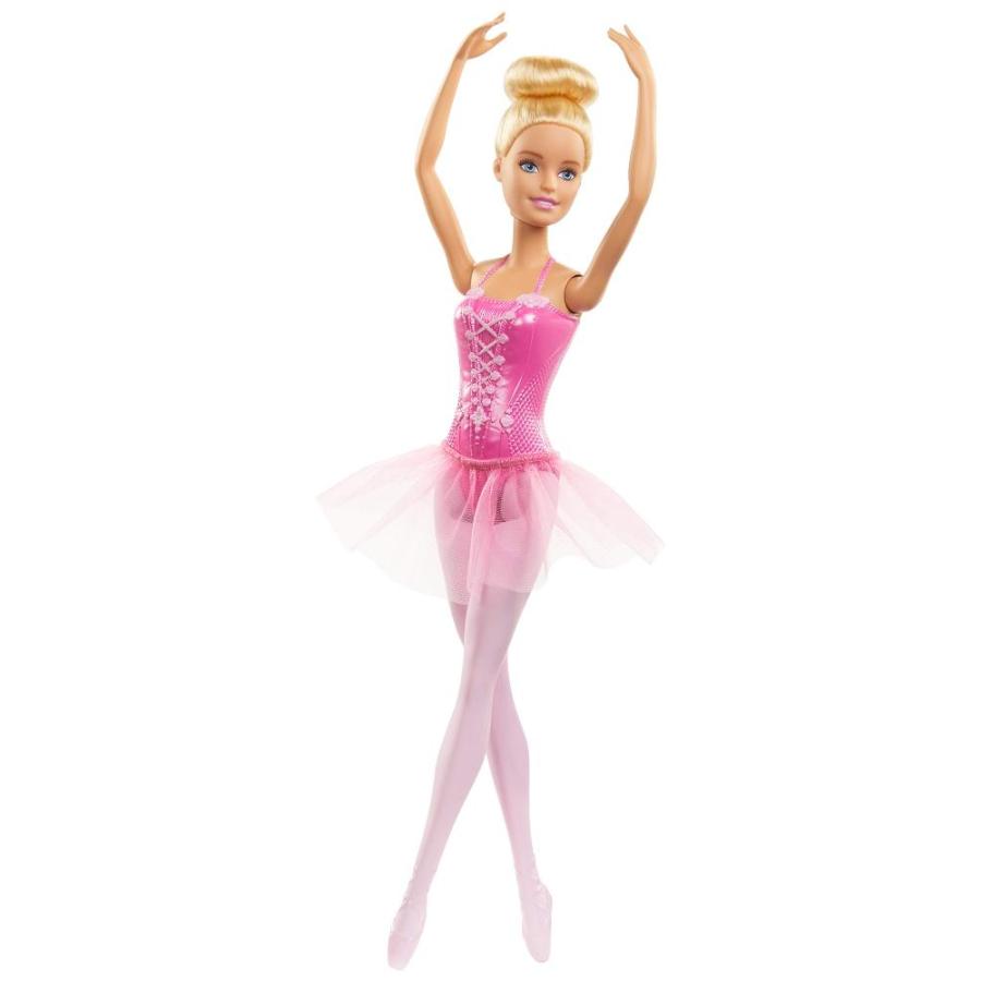 手頃な価格 Barbie Ballerina Doll with Ballerina Outfit， Tutu， Sculpted Toe Shoes and B