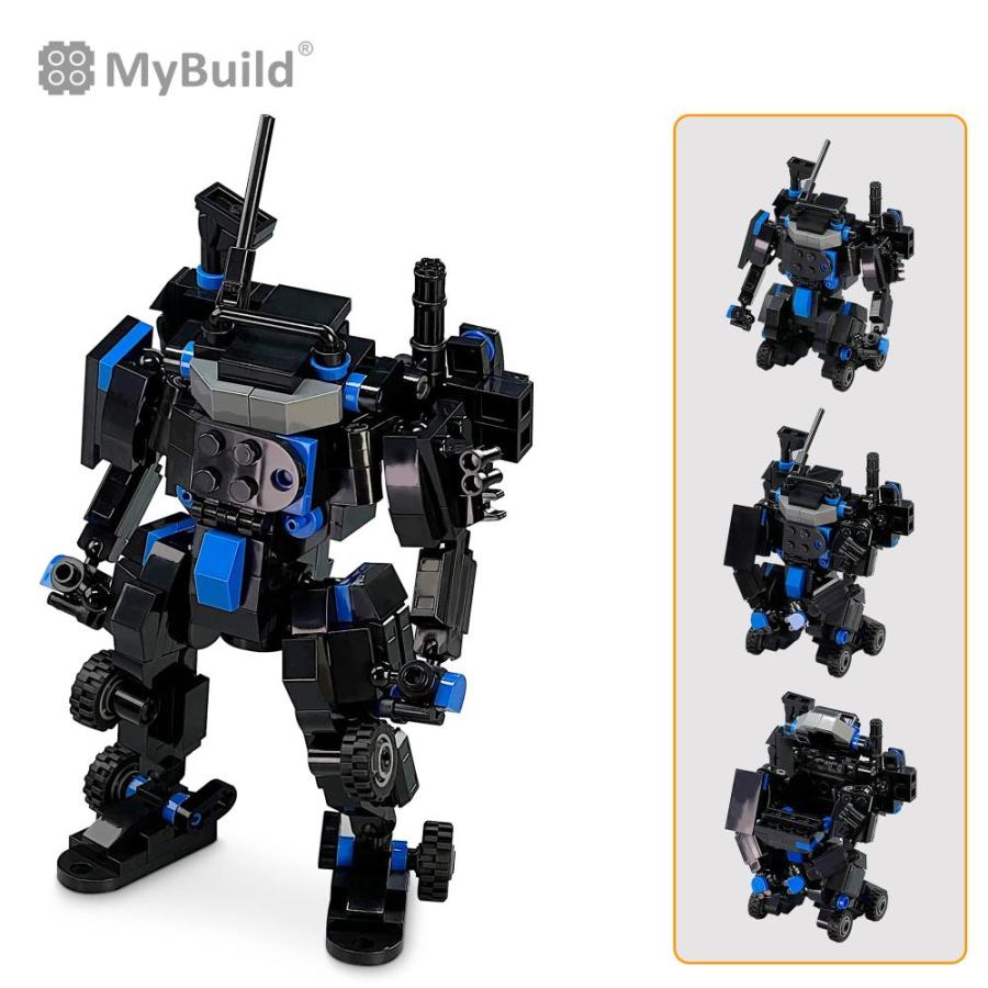 MyBuild (マイビルド) メカフレーム ストライカー 5022 ブラックの装甲 ブロック ミリタリーロボット おもちゃ 組み立てセット 子供や大｜tactshop｜03