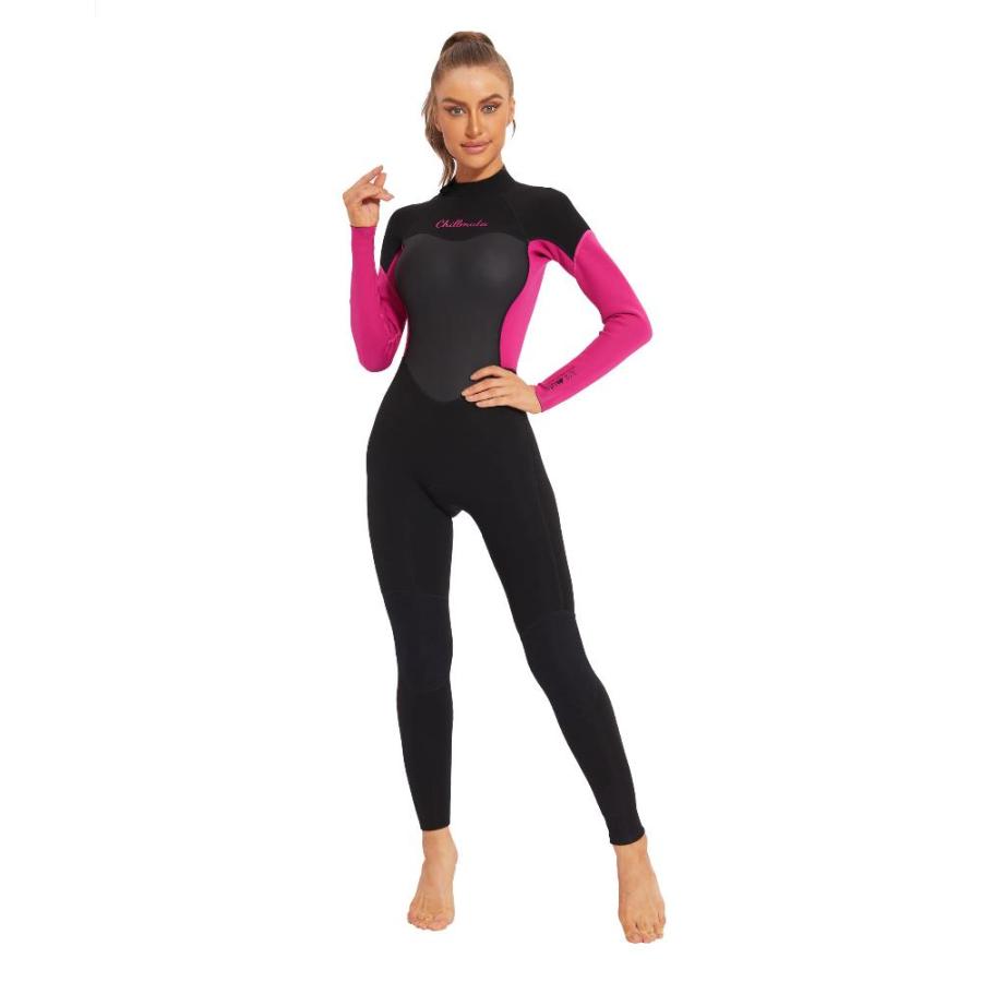Women's 2mm Full Body Surfing Wetsuit, Warm and Ultra Stretch Flatlock Ju