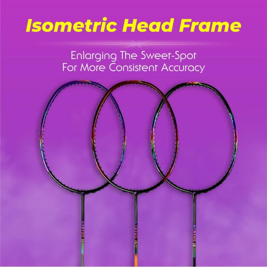 Apacs-Sports Status 15 Black Red Unstrung Badminton Racket (4U) - Free Stri｜tactshop｜04