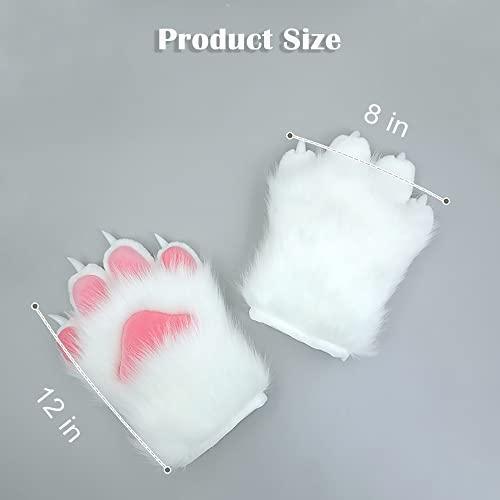 BNLIDES Cosplay Animal Cat Wolf Dog Fox Paws Claws Gloves Fursuit Paws Acce｜tactshop｜05
