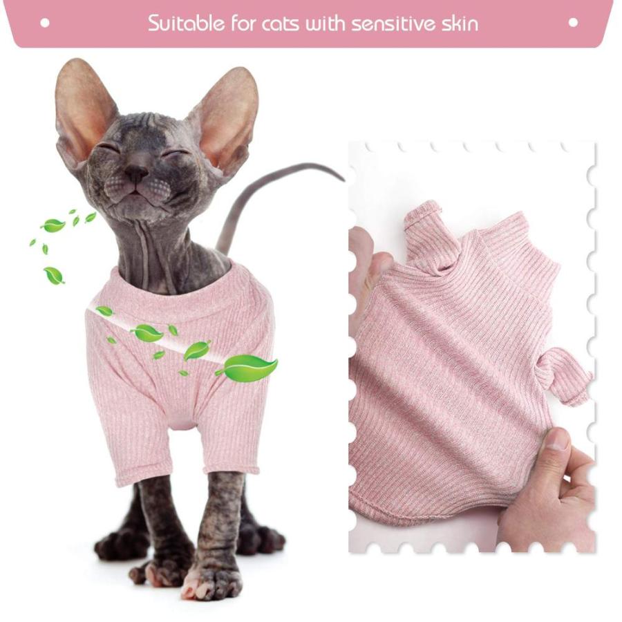 DENTRUN Sphynx Hairless Cats Shirt, Pullover Kitten T-Shirts with Sleeves,｜tactshop｜03