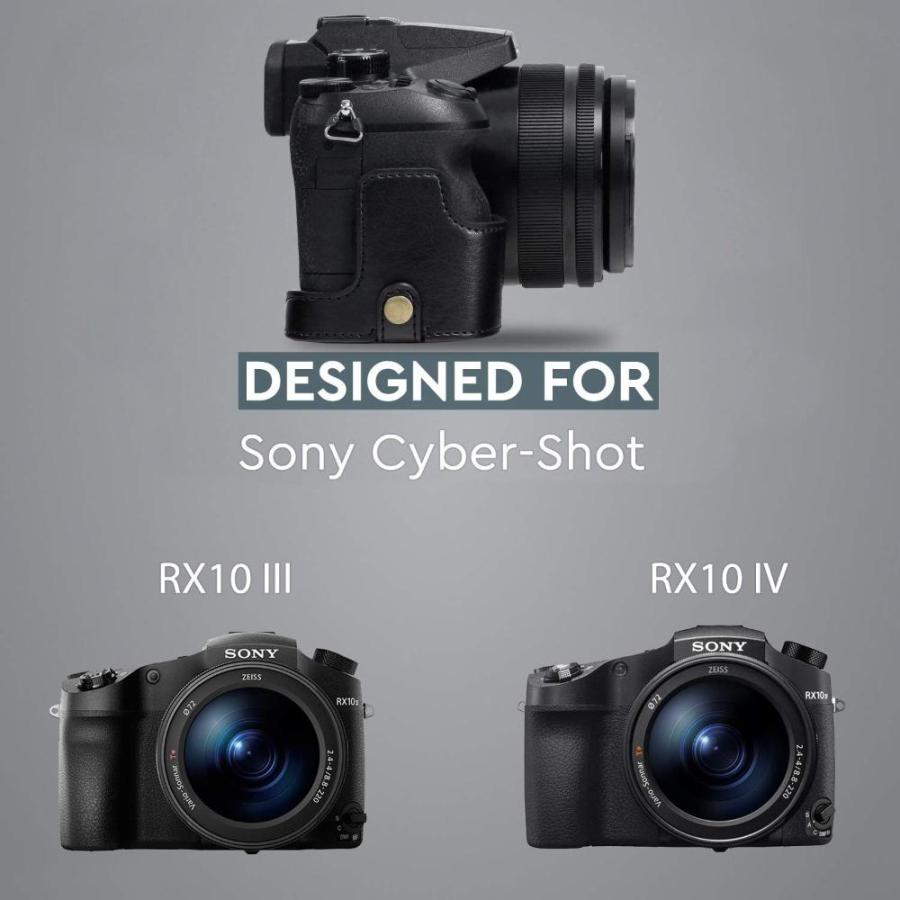 大手通販 MegaGear Sony Cyber-shot DSC-RX10 IV， DSC-RX10 III Ready(エヴァーレディー) レザー カメラ