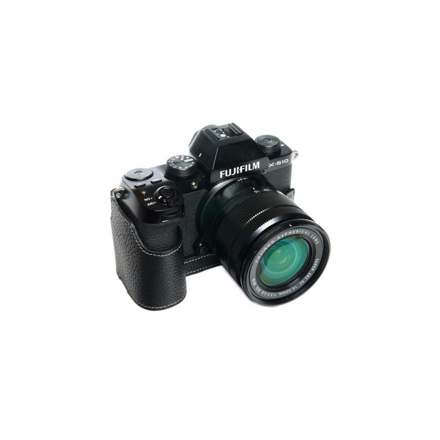 BolinUS X-S10 カメラケース ハンドメイド 本革 ハーフカメラケース バッグカバー 富士フイルム X-S10 XS10 カメラボトムオープ｜tactshop｜02
