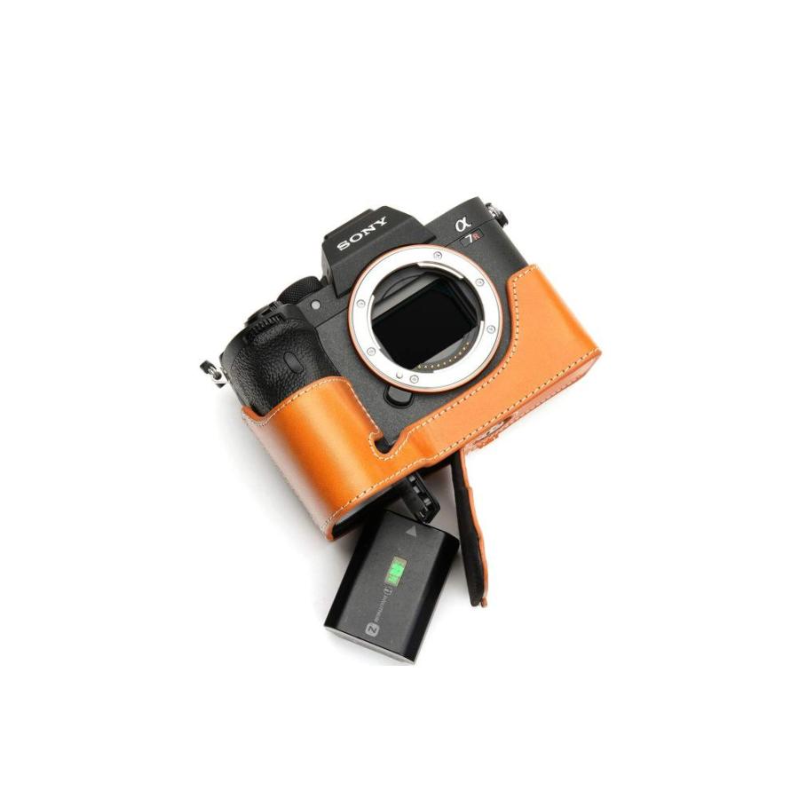 A7R IV Camera Case, BolinUS Handmade Genuine Real Leather Half Camera Case｜tactshop｜02