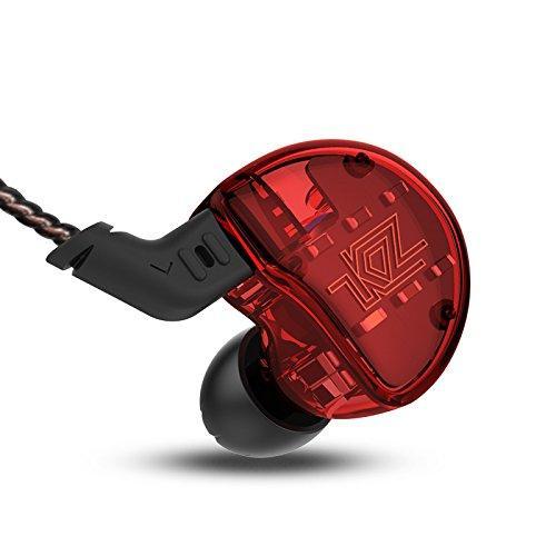 【値下げ】 KZ ZS10 ドライバーヘッドホン 5個 ハイファイノイズアイソレーション イヤホン/マイク付きイヤホン (レッド)