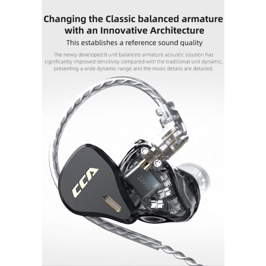 正規品は直営店 CCA CS16 in-Ear Monitors， 16BA Reference HiFi Stereo IEM Wired Earphones/Ea