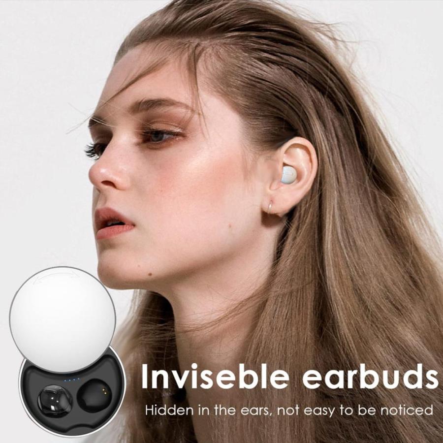 予約販売品 Smallest Invisible Earbuds Wireless Ear Buds Bluetooth in Ear Mini Discreet