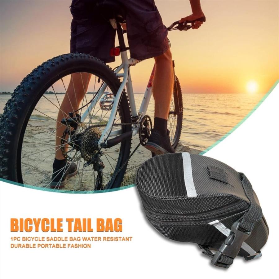 送料お得 TOMYEUS Bike Rack Bag Portable Reflective Bike Saddle Bag Pannier Cycling S