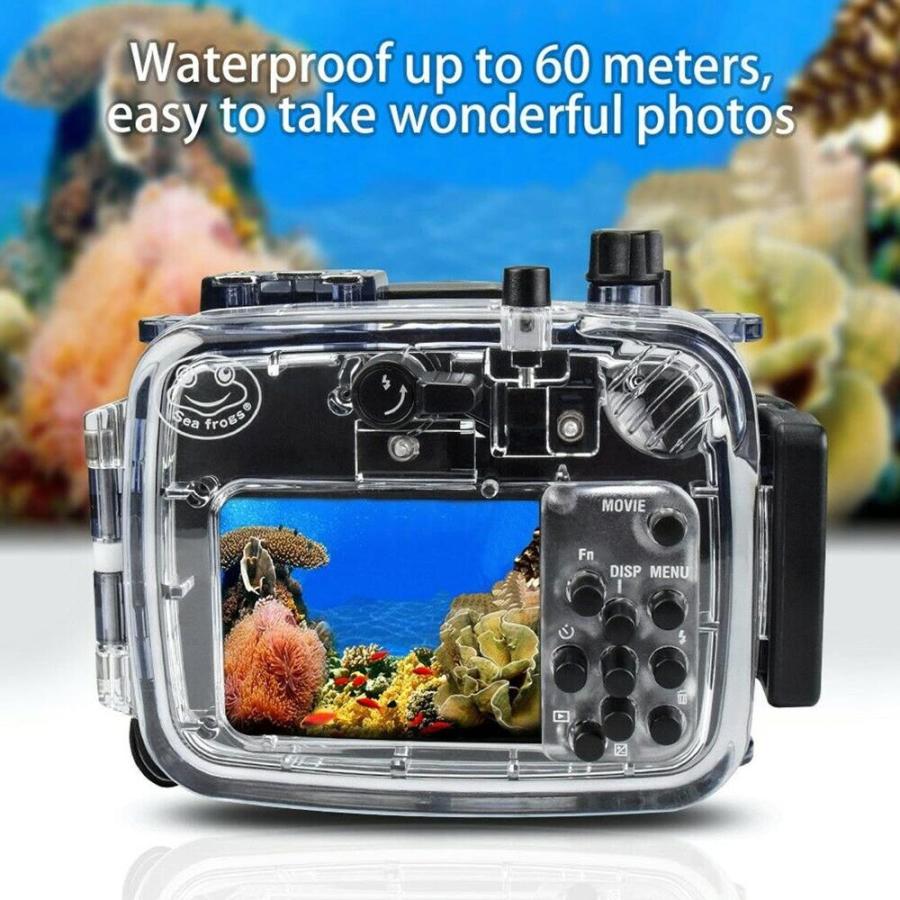 Seafrogs 60m/195フィート ダイビングカメラ 防水ハウジングケース Sony RX100 VII M7 mark7用 水中写真ビデオ撮影｜tactshop｜04
