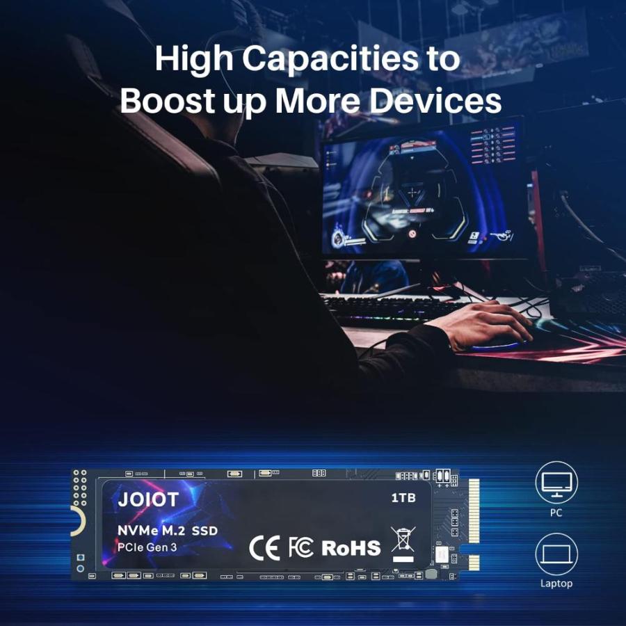 直売一掃 JOIOT 1TB SSD PCle 3.0x4 NVMe M.2 2280 内蔵ソリッドステートドライブ パソコン/ノートパソコン/ゲームなどを収納