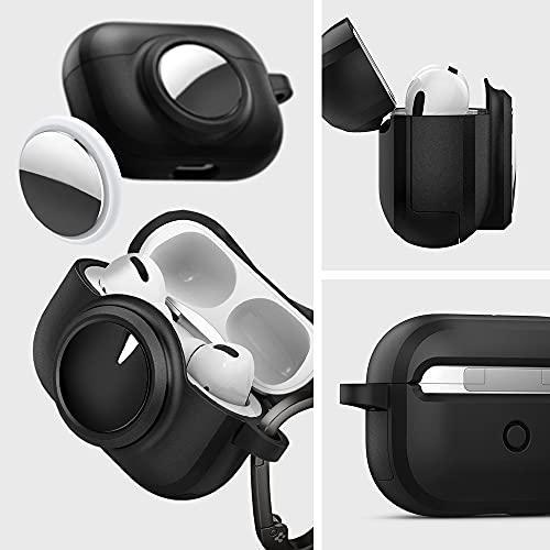 Spigen Airpods Pro ケース AirTag 装着 充電 ケースカバー カラビナ 付き 耐衝撃 ワイヤレス充電対応 二重構造 タグ・アー｜tactshop｜02