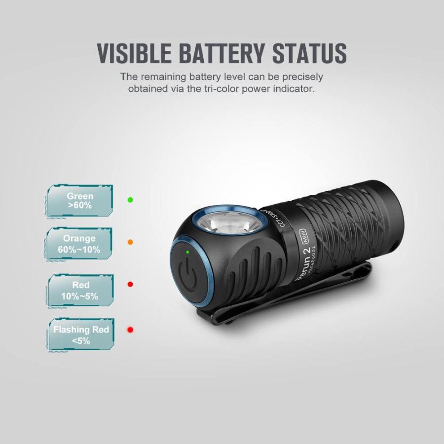 OLIGHT Perun 2 Mini Headlamp 1100 Lumens LED Head Flashlight, Rechargeable｜tactshop｜05